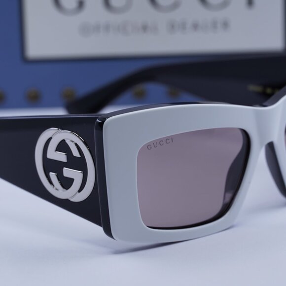 Final Price! Gucci GG1842S 006 White/Black/Brown Sunglasses main image 6
